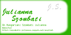 julianna szombati business card